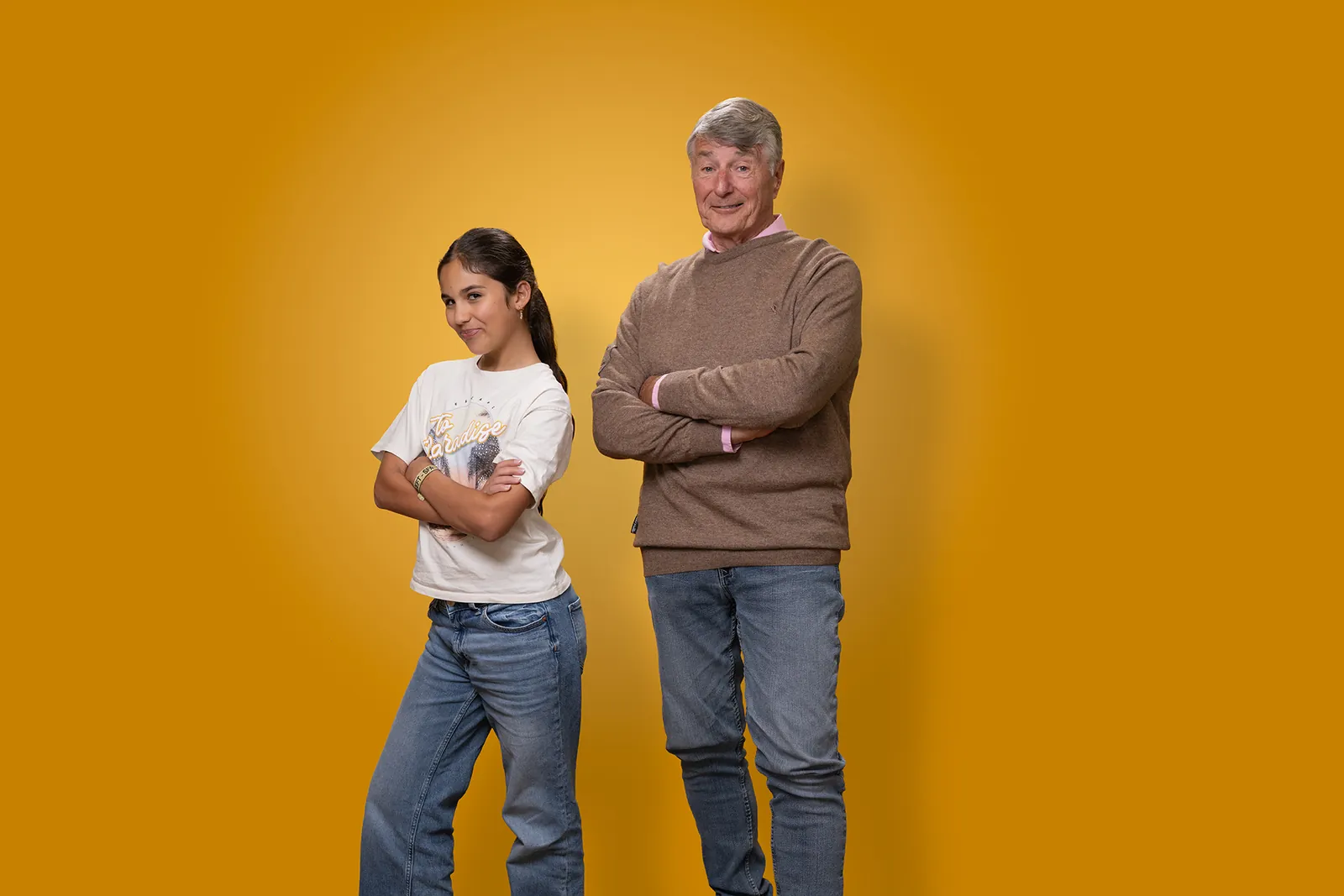 Oud-leerling Hans en leerling Sarah samen