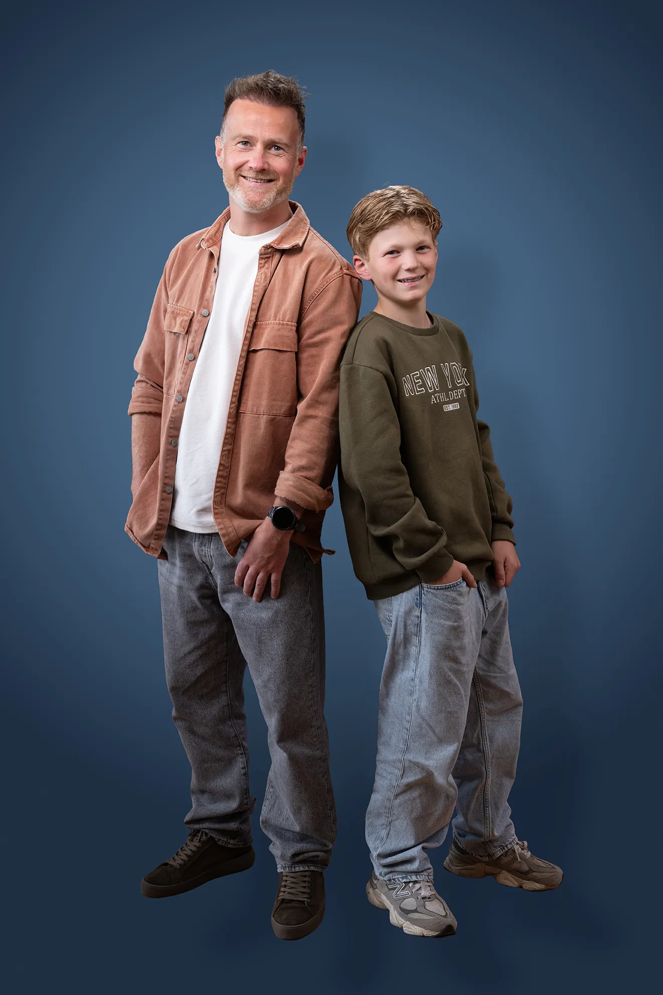 Tim en zijn zoon Joep samen